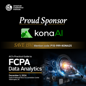 konaAI is a proud sponsor of ACI's FCPA Data Analytics Summit